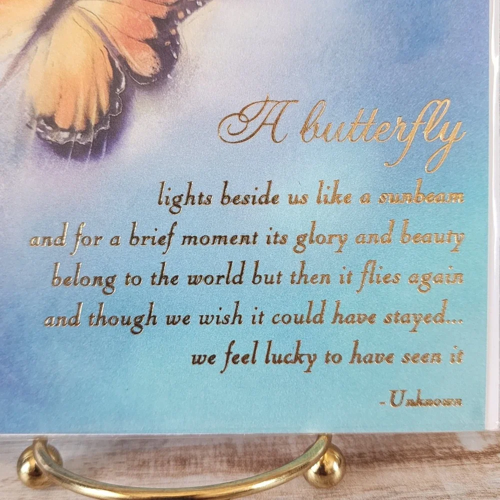 Papyrus Sympathy Card Butterfly Gold Foil Poem Condolence Greeting Card